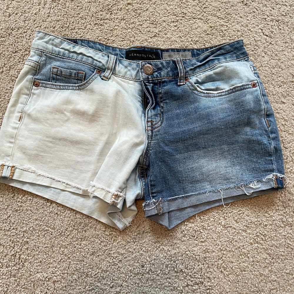 bleach dyed shorts